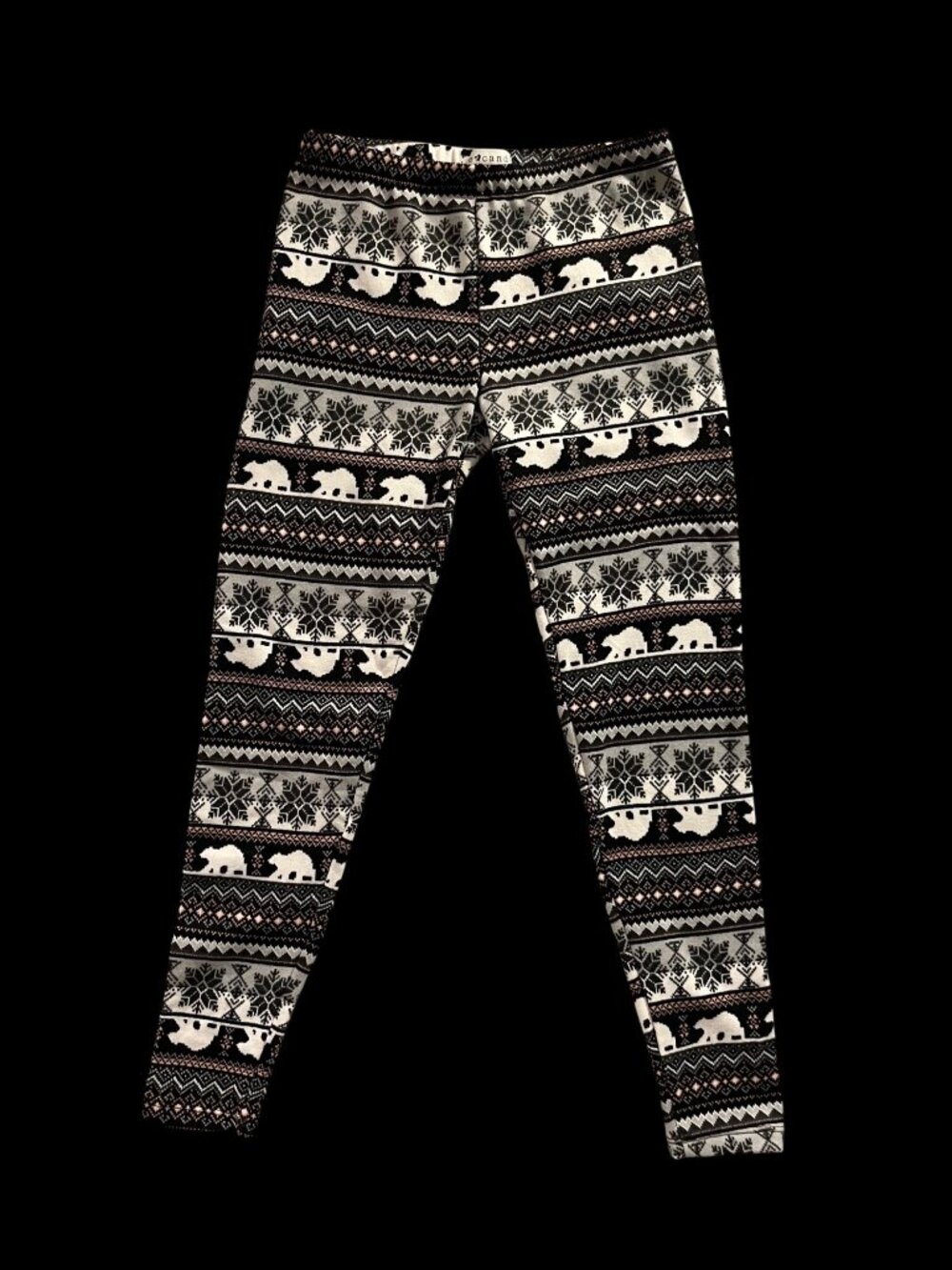 Eye Candy Womens Medium Knit Leggings Christmas Polar Bear Snowflake Winter